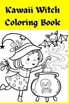 Paperback Kawaii Witch Coloring Book [Large Print] Book