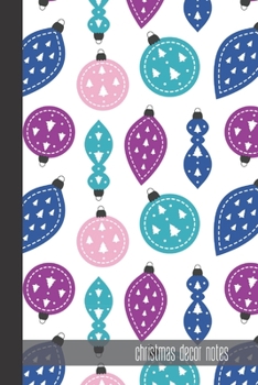 Paperback christmas decor notes: small lined Christmas Pattern Notebook / Travel Journal to write in (6'' x 9'') 120 pages Book