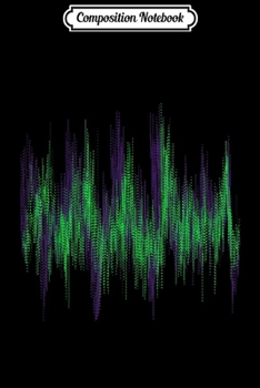 Composition Notebook: Music Sound Waves Retro Vaporwave 80s Style Design Image Journal/Notebook Blank Lined Ruled 6x9 100 Pages