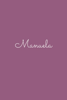 Manuela: notebook with the name on the cover, elegant, discreet, official notebook for notes, dot grid notebook,