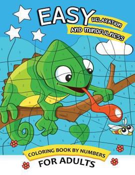 Paperback Easy Coloring Book by Numbers for adults: Easy to Hard Unicorn and Animals Coloring Pages Book