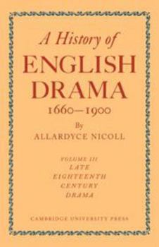 Electronics A History of English Drama 1660-1900: Volume 3, Late Eighteenth Century Drama 1750-1800 Book