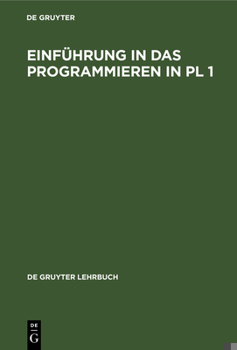 Hardcover Einführung in das Programmieren in PL 1 [German] Book