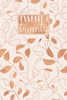 Paperback 2020: A5 Diary Week on 2 Pages to View WO2P Journal - Horizontal Weekly Planner - Copper Foil Pretty Leaves & Branches Book