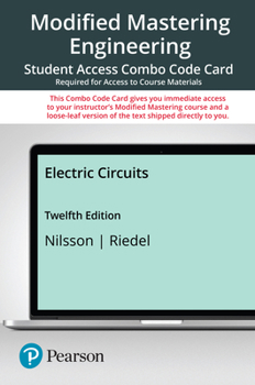Printed Access Code Modified Mastering Engineering with Pearson Etext -- Combo Access Card -- For Electric Circuits Book