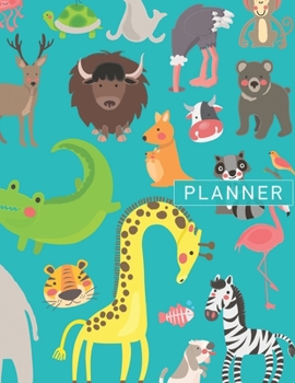 Planner: Wild Safari Animals 2 Year Weekly Planning Organizer | 2020 - 2021 | January 20 - December 21 | Writing Notebook | Productive Datebook ... | Plan Days, Set Goals & Get Stuff Done