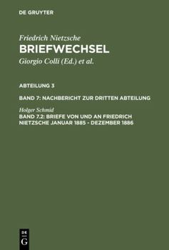 Hardcover Briefe von und an Friedrich Nietzsche Januar 1885 - Dezember 1886 (German Edition) [German] Book