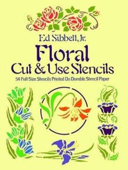 Paperback Floral Cut & Use Stencils Book