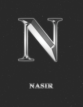 Nasir: 2 Year Weekly Planner with Note Pages (24 Months) | Silver Effect Personalized Custom Letter N Initial First Name | 2020 - 2021 | Week Planning ... | Plan Each Day, Set Goals & Get Stuff Done