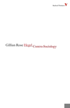 Paperback Hegel Contra Sociology Book