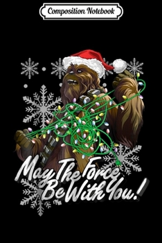 Paperback Composition Notebook: Star Wars Christmas Chewbacca Tangled Lights Journal/Notebook Blank Lined Ruled 6x9 100 Pages Book