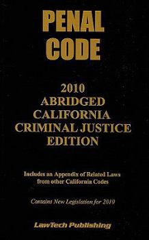 Paperback Penal Code: Contains New Legislation for 2010 Book