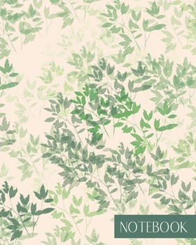 Paperback Notebook: Large College Ruled Notebook for Everyday Use Classy Ivy Leaf Design Book