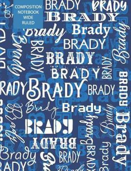 Paperback Brady Composition Notebook Wide Ruled Book