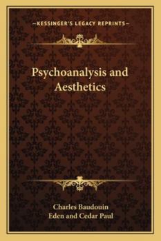 Paperback Psychoanalysis and Aesthetics Book