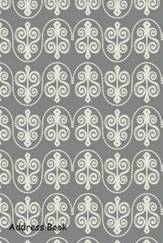 Paperback Address Book: For Contacts, Addresses, Phone, Email, Note, Emergency Contacts, Alphabetical Index With Vintage seamless pattern Book