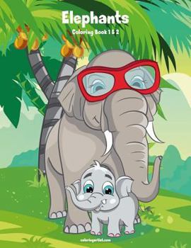 Paperback Elephants Coloring Book 1 & 2 Book