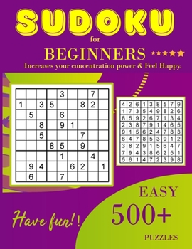 Paperback Sudoku for beginners: Easy Sudoku Puzzles and Solutions for Beginners Book