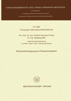 Paperback Braunkohlevergasung Zur Eisenerzreduktion [German] Book