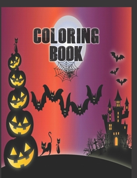 Paperback Coloring Book: Cute Halloween Book for Kids, 3-5 yr olds Book