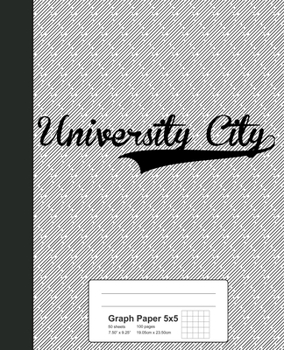 Paperback Graph Paper 5x5: UNIVERSITY CITY Notebook Book