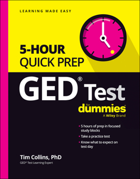 Paperback GED Test 5-Hour Quick Prep for Dummies Book