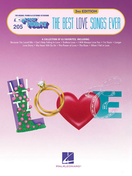 Paperback The Best Love Songs Ever: E-Z Play Today Volume 205 Book