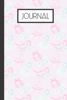 Paperback Journal: Winter Pink Present Lined 120 Page Journal (6"x 9") Book