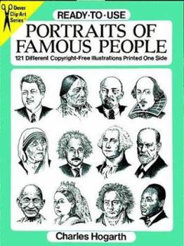 Paperback Ready-to-Use Portraits of Famous People: 121 Copyright-Free Designs Printed One Side (Dover Clip-Art Series) Book