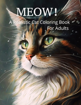 Paperback Meow!: A Realistic Cat Coloring Book for Adults Book