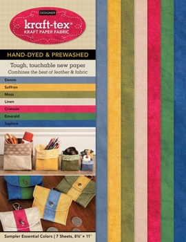 Misc. Supplies Kraft-Tex Sampler Essential Colors Hand-Dyed & Prewashed: Kraft Paper Fabric, 7-Sheets 8.5 X 11" Book