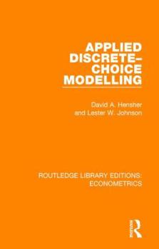 Hardcover Applied Discrete-Choice Modelling Book