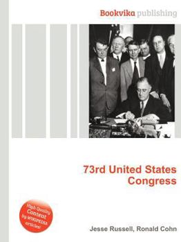 Paperback 73rd United States Congress Book