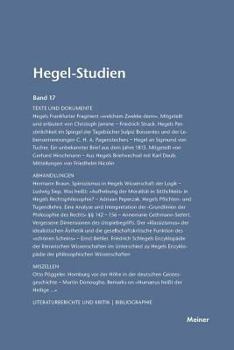 Paperback Hegel-Studien / Hegel-Studien Band 17 (1982) [German] Book
