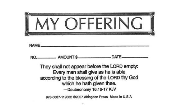 Product Bundle My Offering Economy Offering Envelope (Box of 500) Book