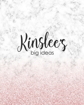 Kinslee's Big Ideas: Personalized Notebook - 8x10 Lined Women's Journal