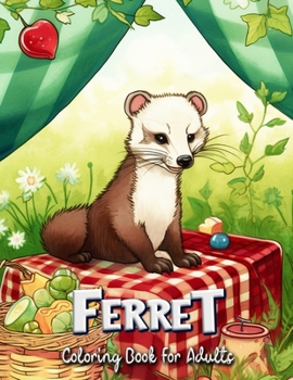 Paperback Ferret Coloring Book for Adults: Featuring Adorable Ferrets in Different Settings and Scenes Book