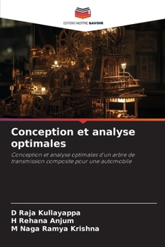 Paperback Conception et analyse optimales [French] Book