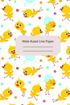 Baby Chicken Theme Wide Ruled Line Paper