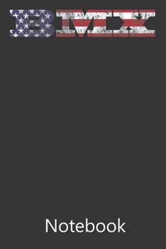 BMX American Flag: Composition Notebook, College Ruled Blank Lined Book for for taking notes, recipes, sketching, writing, organizing, doodling Birthday Gifts