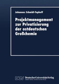 Paperback Projektmanagement Zur Privatisierung Der Ostdeutschen Großchemie [German] Book