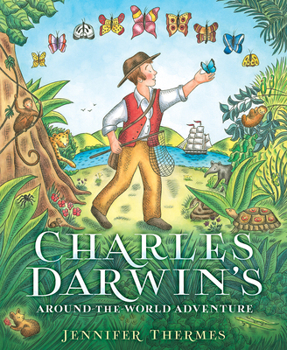 Hardcover Charles Darwin's Around-The-World Adventure Book