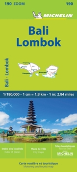 Loose Leaf Michelin Bali: Lombok Road and Tourist Zoom Map 190 Book