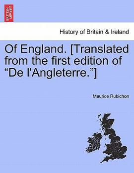 Paperback Of England. [Translated from the First Edition of "De L'Angleterre."] Book