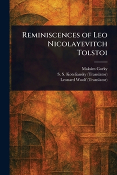 Paperback Reminiscences of Leo Nicolayevitch Tolstoi Book