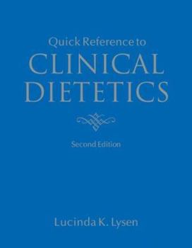 Paperback Quick Reference to Clinical Dietetics: Book