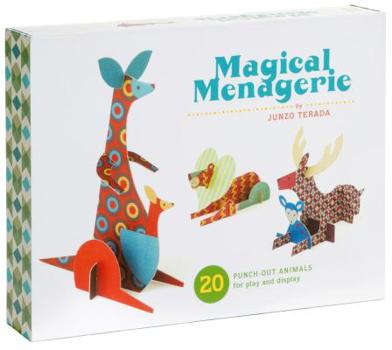 Hardcover Magical Menagerie: 20 Punch-Out Animals for Play and Display Book