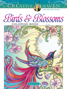 Paperback Creative Haven Birds and Blossoms Coloring Book