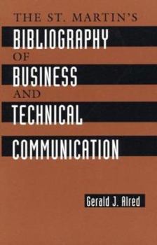 Paperback St. Martin's Bibliography of Business and Technical Communication Book