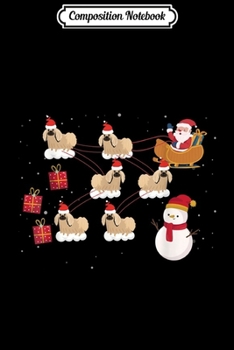 Paperback Composition Notebook: Pekingese Reindeer Funny Journal/Notebook Blank Lined Ruled 6x9 100 Pages Book